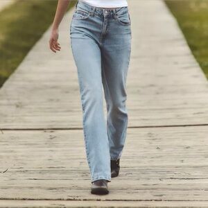 Zara High Waist-Straight TRF Straight Leg Jeans With A High Waist